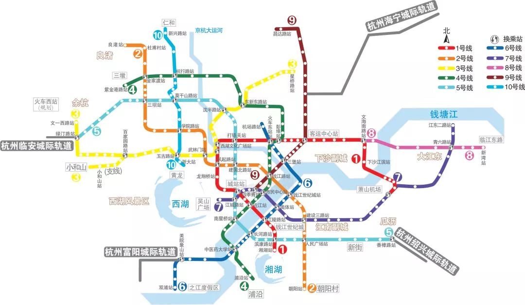 杭州市最新地铁规划图